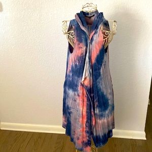 Multicolored long sleeveless cardigan, Coin 1804 large